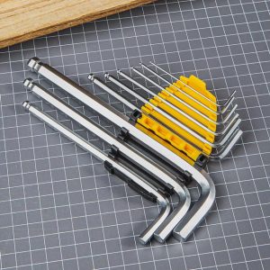 DELI σετ κλειδιά Allen DL3088 με μακρύ βραχίονα, 1.5-10mm, Cr-V, 9τμχ 2 1.5-10mm