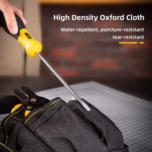 DELI εργαλειοθήκη μέσης DL430003 για εργαλεία χειρός, 25x12cm, μαύρη 3 μαύρη