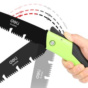 DELI πριόνι ξύλου DL6006 με αντιολισθητική λαβή, αναδιπλούμενο, 17cm 3 17cm