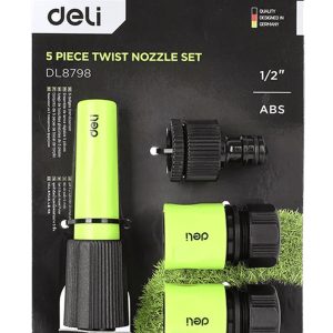 DELI σετ εκτοξευτής νερού DL8798 με ρακόρ & ταχυσυνδέσμους, 1/2" & 3/4", 4τμχ 3 4τμχ