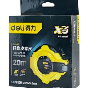 DELI μέτρο DL9920 με μηχανισμό αναδίπλωσης, fibreglass ταινία, 14.5mm x 20m 4 DL9920 3