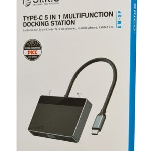 ORICO docking station DM-5P, 5 θυρών, USB-C σύνδεση, 100W PD, 4K, μαύρο 4 100W PD