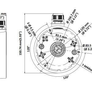 HIKVISION HIWATCH βάση κάμερας DS-1280ZJ-DM46, μεταλλική, λευκή 2 μεταλλική