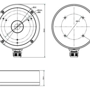 HIKVISION HIWATCH βάση κάμερας DS-1280ZJ-M, μεταλλική, λευκή 2 μεταλλική
