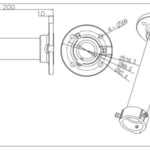 HIKVISION HIWATCH βάση κάμερας DS-1661ZJ, μεταλλική, λευκή 2 μεταλλική