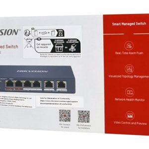 HIKVISION Managed switch DS-3E1106HP-EI, 4x PoE & 2x RJ45 ports, 100Mbps 4 DS 3E1106HP EI 3