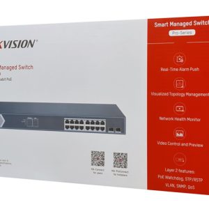 HIKVISION Managed switch DS-3E1518P-SI, 16x PoE & 2x SFP ports, 1000Mbps 4 DS 3E1518P SI 3
