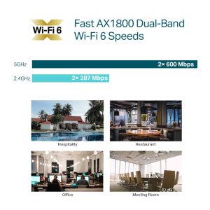 TP-LINK access point EAP613, οροφής, Wi-Fi 6, 1800Mbps, Mesh, Ver. 1.0 4 1800Mbps