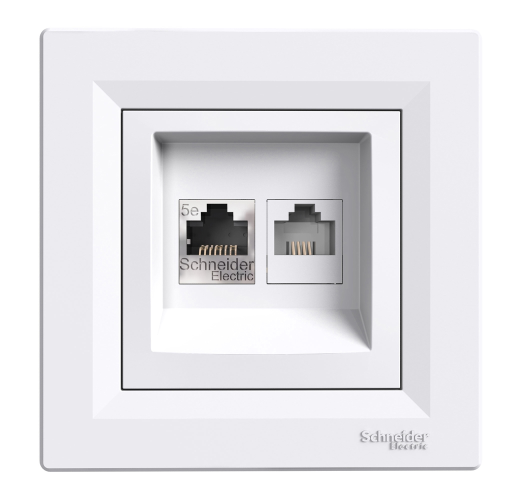 SCHNEIDER ELECTRIC επιτοίχια πρίζα δικτύου RJ45 & RJ12 Asfora EPH4900121 SCHNEIDER ELECTRIC επιτοίχια πρίζα δικτύου RJ45 & RJ12 Asfora EPH4900121