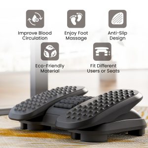 BRATECK υποπόδιο γραφείου FR16-01 με πεντάλ εκγύμνασης ποδιών, μαύρο 3 FR16 01 2