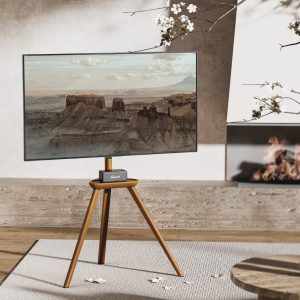 BRATECK βάση δαπέδου FS35-44F-02 για τηλεόραση 45-65" έως 40kg, με ράφι 2 με ράφι