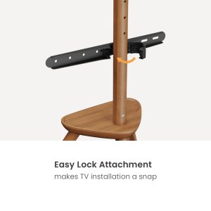 BRATECK βάση δαπέδου FS35-44F-02 για τηλεόραση 45-65" έως 40kg, με ράφι 4 FS35 44F 02 3