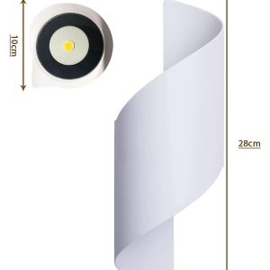 POWERTECH LED φωτιστικό τοίχου HLL-0162, 10W, 4000K, 800lm, IP65, λευκό 4 800lm