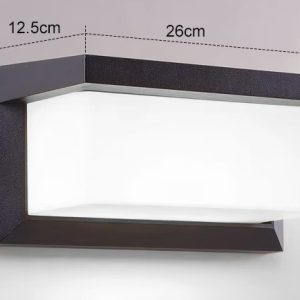 POWERTECH LED φωτιστικό τοίχου HLL-0165, 12W, 4000K, 960lm, IP65, μεταλλικό, μαύρο 3 4000K