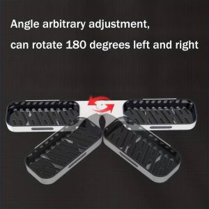 Επιτοίχια βάση οργάνωσης HUH-0155 για μπάνιο-κουζίνα, 10.3x60cm, λευκή 3 λευκή