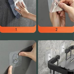 HOME USE ράφι τοίχου HUH-0161, αλουμινίου, 30x5x13cm, ασημί 4 ασημί