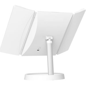 HOME USE επιτραπέζιος καθρέφτης HUH-0183, LED φως, 1x/2x/3x zoom, 2000mAh, λευκός 4 2000mAh