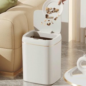 HOME USE κάδος απορριμμάτων HUH-0188, με αισθητήρα αυτόματο άνοιγμα, 13lt, λευκός 3 13lt