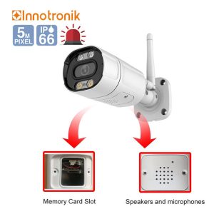 INNOTRONIK security camera τύπου Bullet ICS-B30, 5MP, WiFi, IP66 2 5MP
