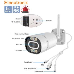 INNOTRONIK security camera τύπου Bullet ICS-B30, 5MP, WiFi, IP66 3 WiFi