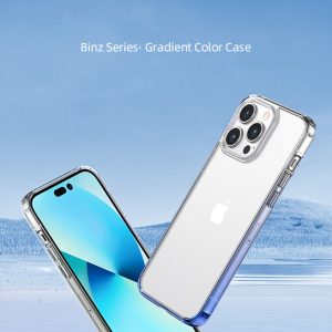 USAMS θήκη Binz για iPhone 14 Pro, μπλε & διάφανη 2 μπλε & διάφανη