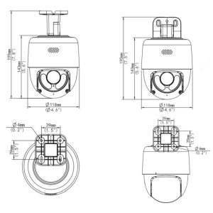 UNIARCH IP κάμερα IPC-P213-AF40KC, 4mm, 3MP, IP66, PoE, LED, SD, IR 30m 3 3MP