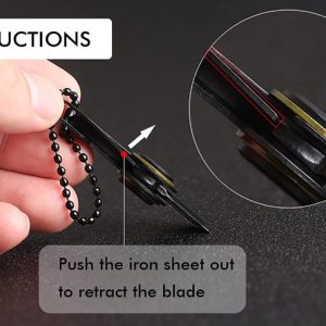 Μίνι σουγιάς KNF-0008 με πτυσσόμενη λεπίδα, 5.7cm, μαύρος 3 μαύρος