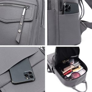 ROXXANI γυναικεία τσάντα πλάτης LBAG-0023, μαύρη 4 LBAG 0023 3