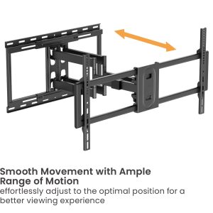 BRATECK επιτοίχια βάση LPA80-486A για τηλεόραση 43-100" έως 80kg, full motion 4 LPA80 486A 3