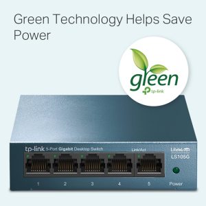 TP-LINK Desktop Switch LS105G, 5-port 10/100/1000Mbps, Ver. 1.0 4 LS105G 2