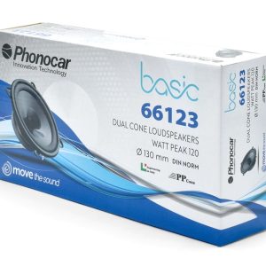 PHONOCAR σετ ηχεία αυτοκινήτου Basic 66123, 5.25", 60W, dual cone 3 60W