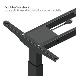 BRATECK σκελετός ηλεκτρικού γραφείου M12-22D, 95~145x60x70~118cm, μαύρο 3 μαύρο