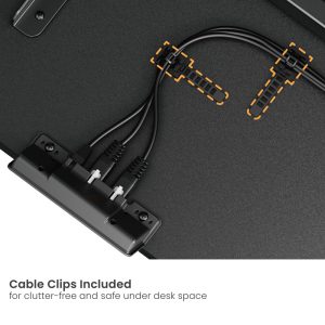 BRATECK σκελετός ηλεκτρικού γραφείου M12-22D, 95~145x60x70~118cm, μαύρο 4 M12 22D 3