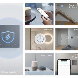 SONOFF smart διακόπτης M5-3C-86, τριπλός, WiFi, γκρι 3 WiFi