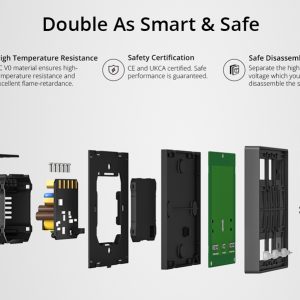 SONOFF smart διακόπτης M5-3C-86, τριπλός, WiFi, γκρι 4 γκρι