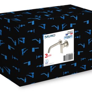 BRUNO μπαταρία νιπτήρα M61615-273, εντοιχισμού, αναμεικτική, ασημί 4 ασημί