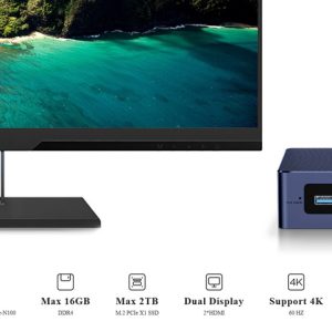 BEELINK mini PC MINI S12 Pro, Intel N100, 16B, 500GB SSD, Windows 11 Pro 4 500GB SSD