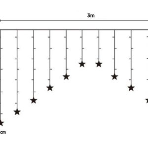 MOON IN THE ROOM LED λαμπάκια κουρτίνα ML49C, 0.7 x 3m, 230V, 136 LED 4 136 LED