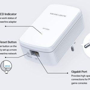 MERCUSYS Powerline MP500 Kit, AV1000 Gigabit, Ver: 1.0 3 Ver: 1.0