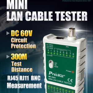 PROSKIT tester καλωδίων δικτύου MT-7031 για RJ45/11/12/22 & BNC 2 MT 7031 1