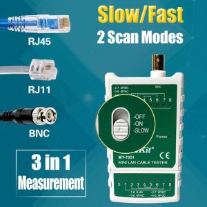 PROSKIT tester καλωδίων δικτύου MT-7031 για RJ45/11/12/22 & BNC 4 MT 7031 3