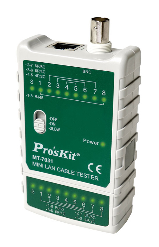PROSKIT tester καλωδίων δικτύου MT-7031 για RJ45/11/12/22 & BNC PROSKIT tester καλωδίων δικτύου MT-7031 για RJ45/11/12/22 & BNC