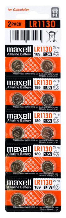 MAXELL αλκαλικές μπαταρίες LR1130 MAXELL αλκαλικές μπαταρίες LR1130