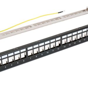POWERTECH keystone patch panel NETW-0013, 19"/1U, 24-port, 1U