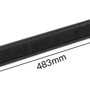 POWERTECH βούρτσα προστασίας για rack NETW-0030, 19"/1U, μεταλλικό, μαύρο 4 μαύρο