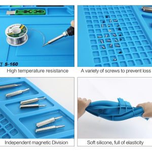 Βάση εργασίας NZ24A, αντιστατική, ελαστική, 30x45cm, μπλε 3 ελαστική