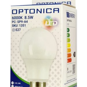 OPTONICA LED λάμπα A60 1351, 8.5W, 6000K, E27, 806lm 3 6000K