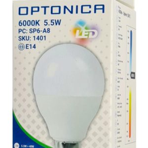 OPTONICA LED λάμπα G45 1401, 5.5W, 6000K, E14, 450lm 3 6000K