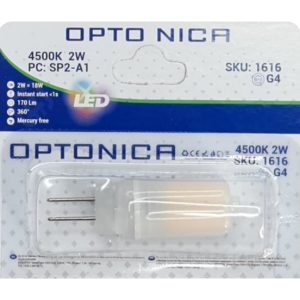 OPTONICA LED λάμπα 1616, 2W, 4500K, 170lm, G4 3 4500K