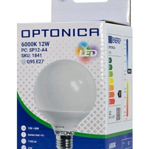 OPTONICA LED λάμπα G95 1841, 12W, 6000K, E27, 1200lm 3 6000K